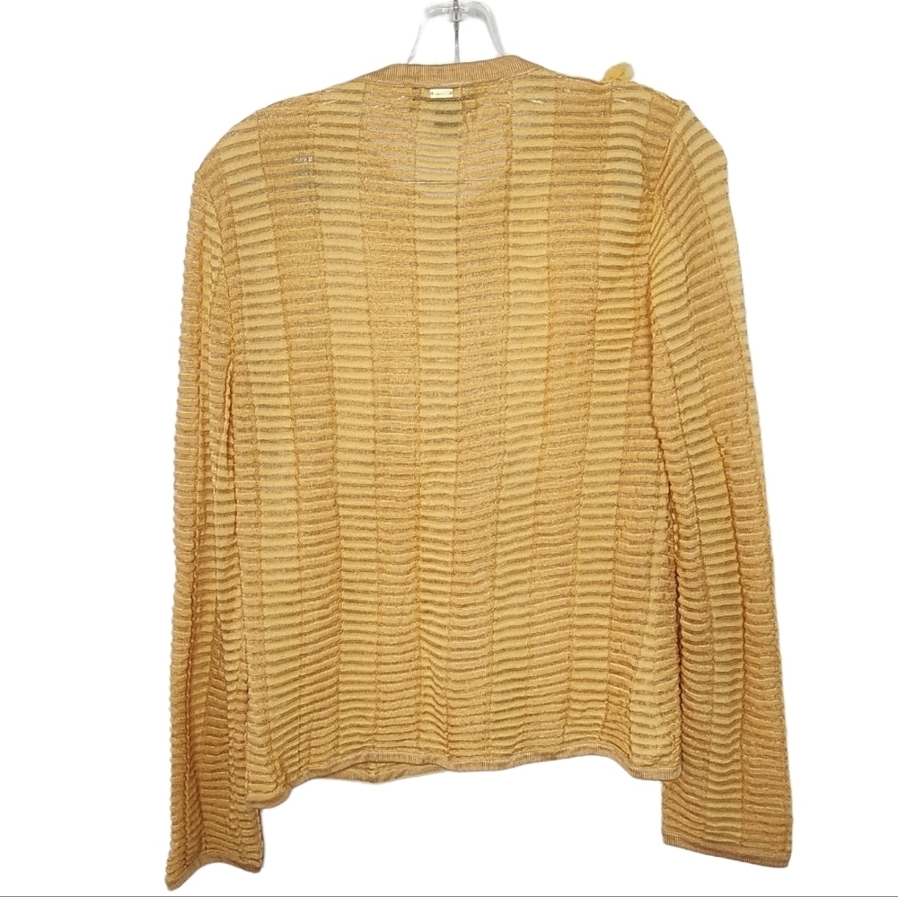 ST. JOHN Ruffle Wool Blend Cardigan - Picture 7 of 11